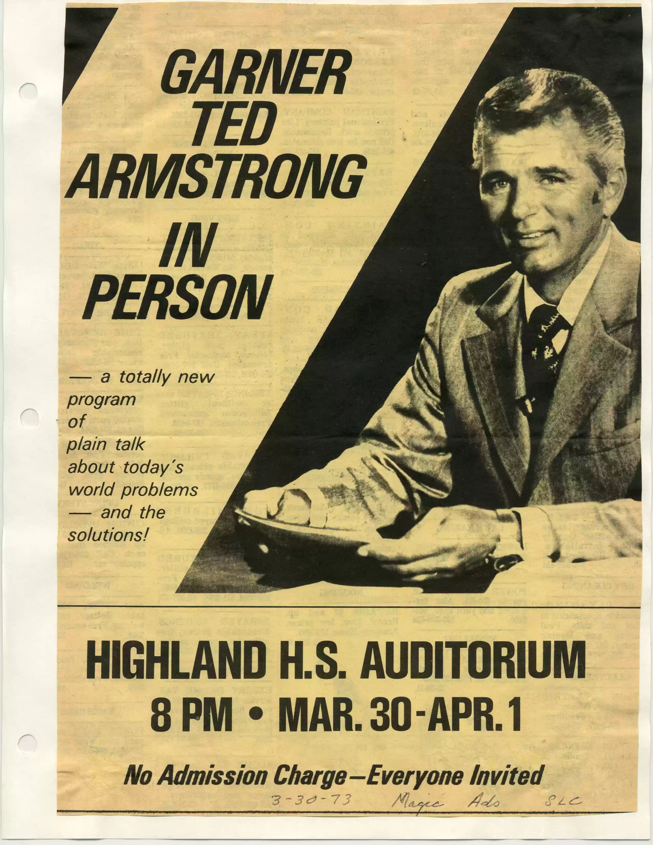Magic Ads, Salt Lake City, UT, 3-30-73